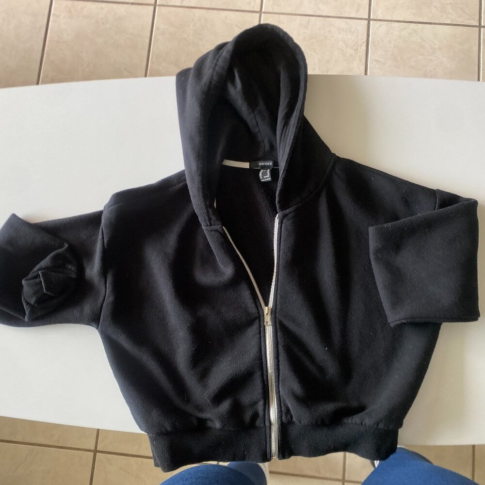 Forever 21 Cropped Zip Up